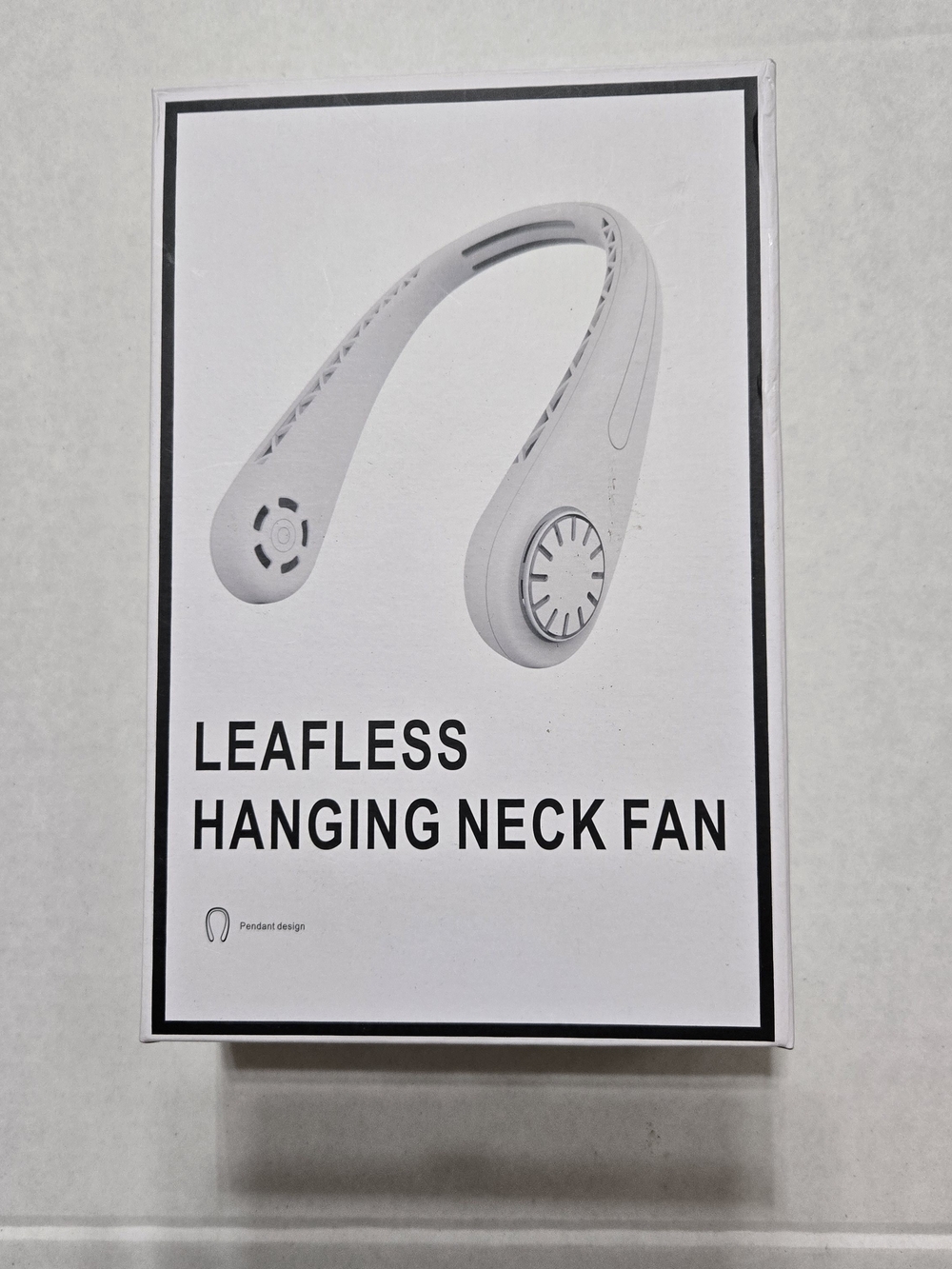 Leafless Hanging Neck Fan 3 Speed Model A8 Portable Rechargeable 2-Tone